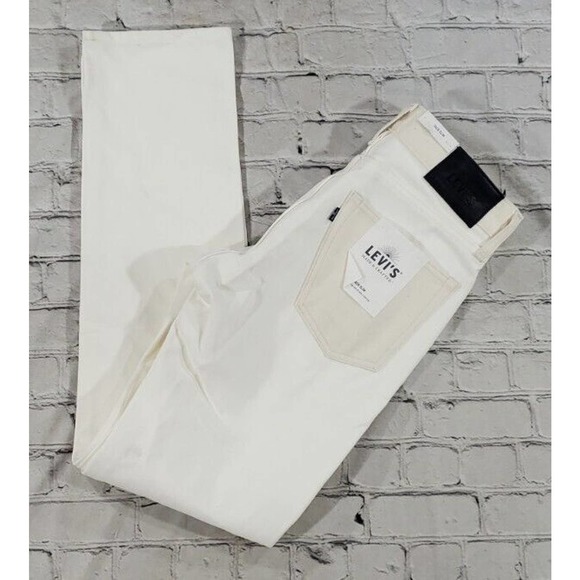 Levis Made & Crafted Tack Slim Fit Jeans White Wash Cotton $198 MENS SIZE 28X32 - Picture 6 of 8